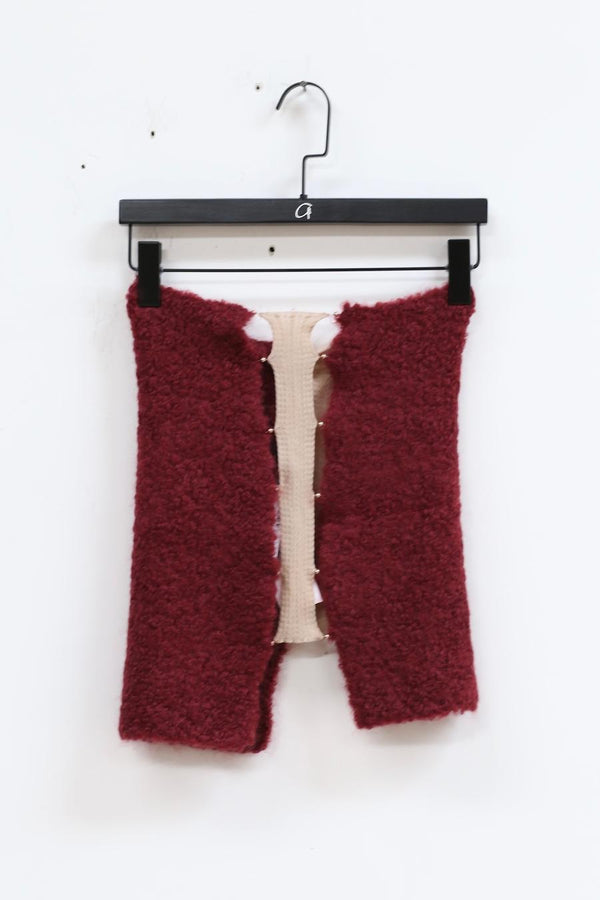 RUI Miniskirt RAW22KN08 Merlot&Ficelle Crimson & Camel Brown